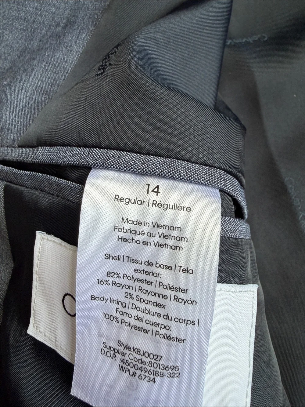 Calvin Klein coat has